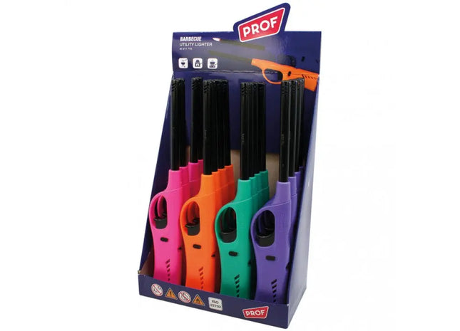 Assorted Gas Lighter: Bright 21cm Igniter in 5 Vibrant Colors TK Gruppe® Grosshandel 