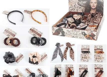 Assorted Hair Ornaments Set - 8 Varieties, Display of 60 for Versatile Styling TK Gruppe® Grosshandel 