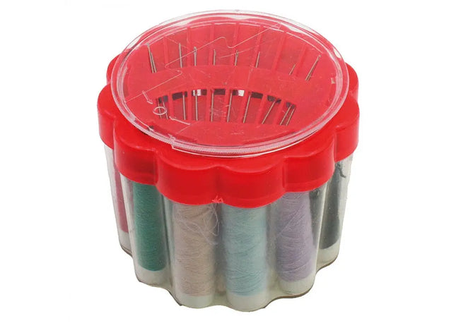 Assorted Sizes 12-Round Box Sewing Thread Set with Needles TK Gruppe® Grosshandel 