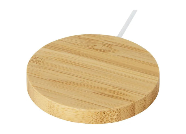 Atra 10W Magnetisches, Kabelloses Bambus-Ladepad - Sandbeige TK Gruppe® Grosshandel 