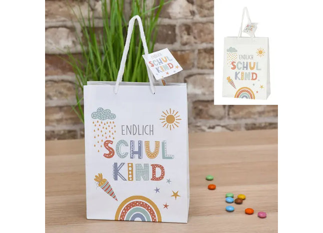 Attraktive Mittelgroße Geschenktüte zum Schulanfang, 23cm TK Gruppe® Grosshandel 
