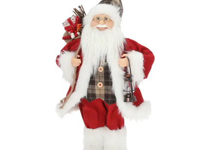 Attraktive Weihnachtsmann-Figur, Stehend, Rot, 47 cm, Kompakte Festtagsdeko TK Gruppe® Grosshandel 