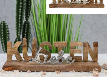 Attraktiver Deko-Schriftzug 'Küstenliebe', freistehend, ca. 38 cm Länge TK Gruppe® Grosshandel 