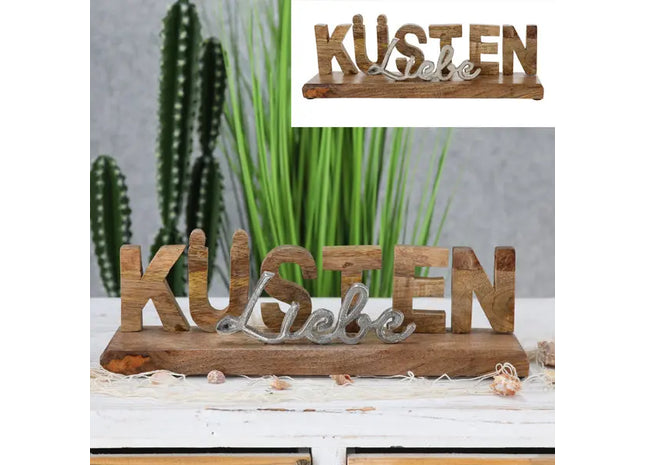 Attraktiver Deko-Schriftzug 'Küstenliebe', freistehend, ca. 38 cm Länge TK Gruppe® Grosshandel 