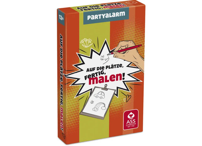 Auf die Plätze, fertig, malen - Kreatives Zeichenspiel in Faltschachtel für Partyspaß TK Gruppe® Grosshandel 