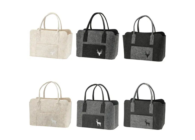 Aufbewahrung Filztasche Set - 6 Stück, 38x26x26cm - Robuste und Vielseitige Organizer TK Gruppe® Grosshandel 