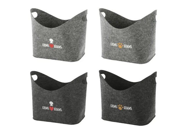 Aufbewahrungskorb Filz, 4er-Set – Vielseitiger Organizer | Stilvolle Filz-Aufbewahrungslösung TK Gruppe® Grosshandel 