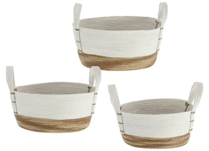Aufbewahrungskorb mit Henkeln, 3er-Set – Vielseitige Körbe | Stilvolle Aufbewahrungslösung TK Gruppe® Grosshandel 