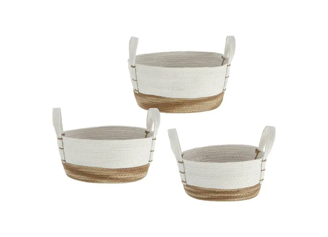 Aufbewahrungskorb mit Henkeln, 3er-Set – Vielseitige Körbe | Stilvolle Aufbewahrungslösung TK Gruppe® Grosshandel 