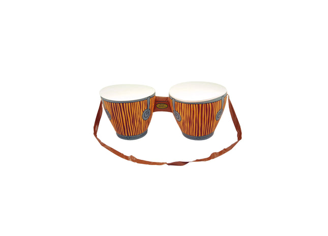 Aufblasbare Bongo-Trommeln mit Tragegurt, 27x25x62 cm, Musikinstrumente TK Gruppe® Grosshandel 