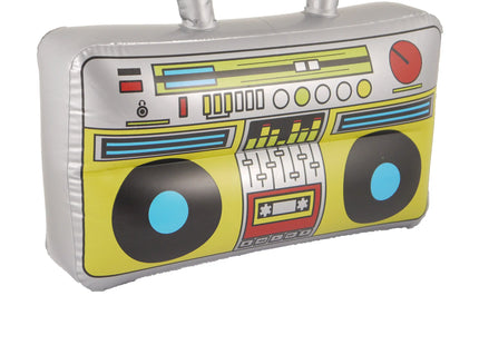 Aufblasbare Boombox 37x28 cm, Retro-Ghettoblaster, Partydekoration & Requisite TK Gruppe® Grosshandel 