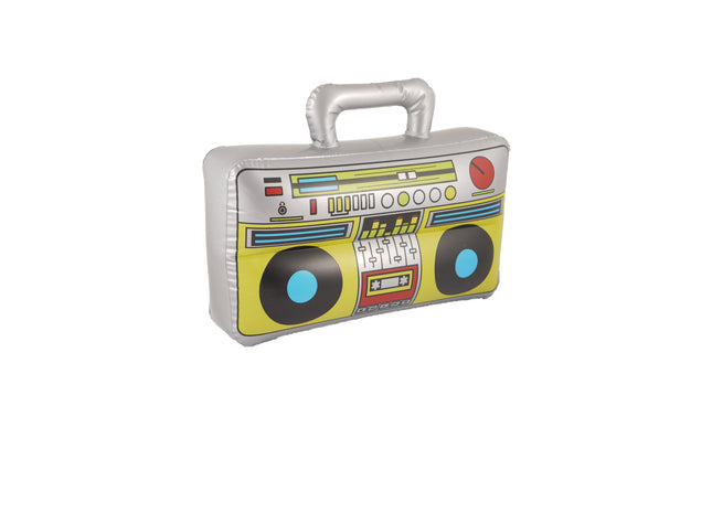 Aufblasbare Boombox 37x28 cm, Retro-Ghettoblaster, Partydekoration & Requisite TK Gruppe® Grosshandel 