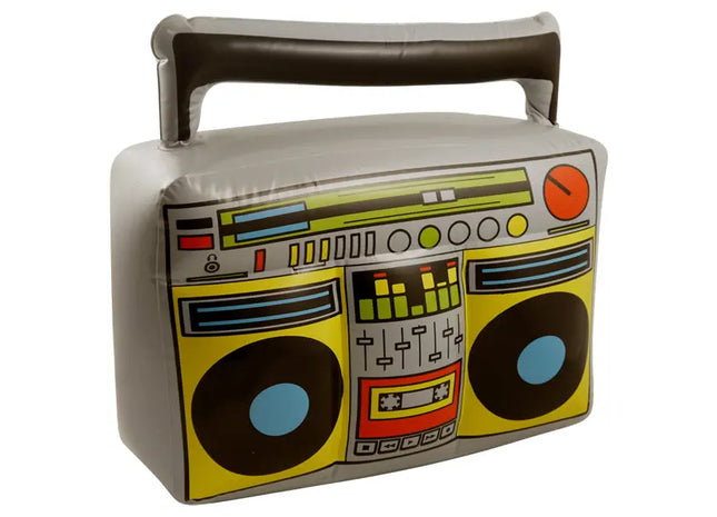 Aufblasbare Boombox, Retro-Ghettoblaster-Design, 44 x 38 x 16 cm – ideal für Partys und Dekoration TK Gruppe® Grosshandel 