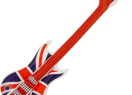 Aufblasbare Gitarre 106 cm im Union Jack-Design – ideal für Partys und Musik-Events TK Gruppe® Grosshandel 
