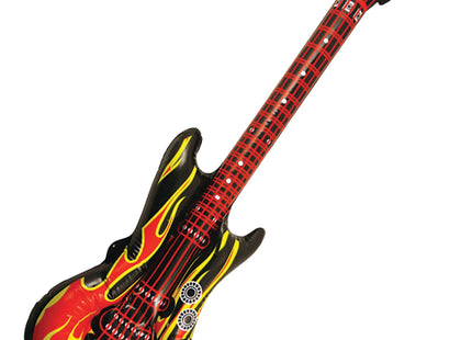 Aufblasbare Gitarre 106cm mit Flammenmuster - Partyzubehör & Dekoration TK Gruppe® Grosshandel 