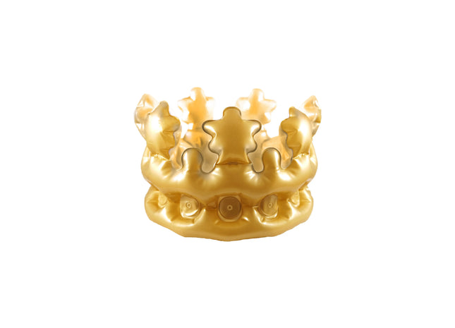 Aufblasbare Goldkrone 33,5 cm für Erwachsene – Partyzubehör und Kostüm-Requisite TK Gruppe® Grosshandel 