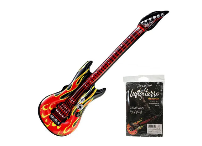 Aufblasbare Luftgitarre  im Flammen-Design TK Gruppe® Grosshandel 