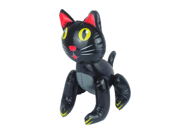 Aufblasbare Schwarze Katze 53 cm – Halloween Deko TK Gruppe® Grosshandel 
