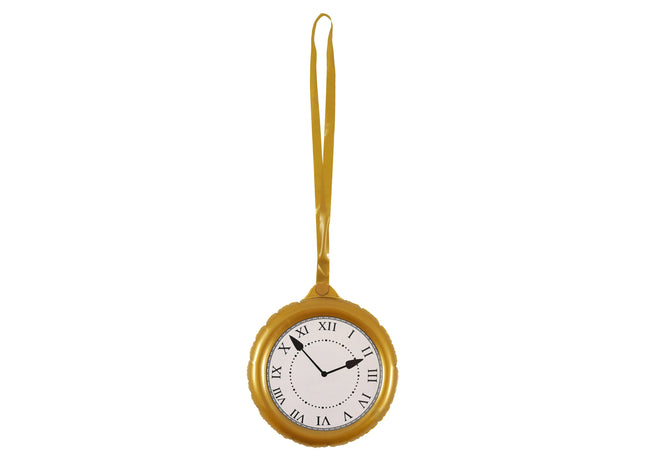 Aufblasbare XXL-Uhr mit Kette, Partyzubehör, 24,5 cm TK Gruppe® Grosshandel 