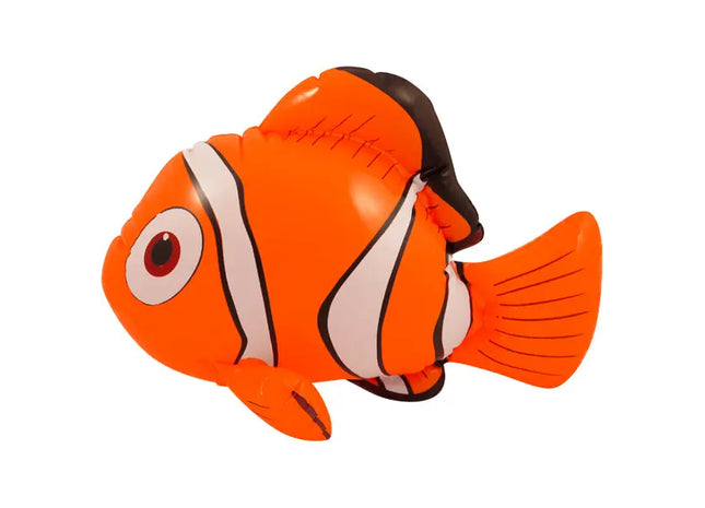 Aufblasbarer Clownfisch 43 cm, Schwimmhilfe für Kinder, Poolspielzeug TK Gruppe® Grosshandel 
