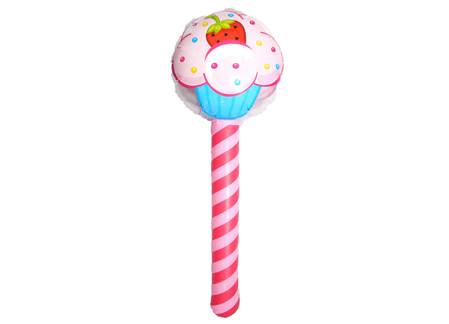 Aufblasbarer Cupcake-Stab 76 cm – festlicher Poolschwimmer und Dekoration TK Gruppe® Grosshandel 