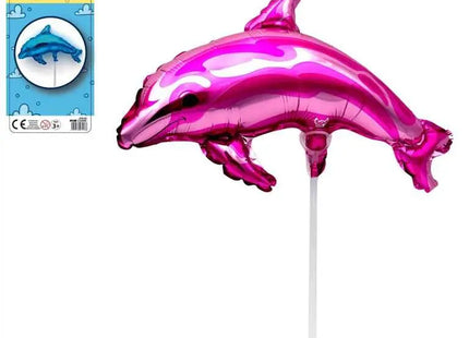 Aufblasbarer Delfin-Ballon 24x39cm - 2er Set: Spaßige Wasserparty-Dekoration für Kindergeburtstage und Poolpartys. TK Gruppe® Grosshandel 