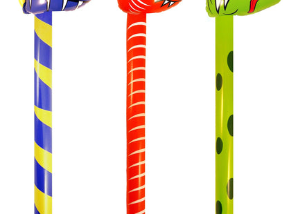 Aufblasbarer Dinosaurier-Stab, 118 cm, 3-fach sortiert, Spielzeug für Kinder TK Gruppe® Grosshandel 