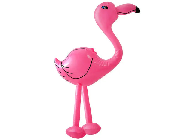 Aufblasbarer Flamingo 64cm - Rosa Pool-Schwimmtier & Sommerparty-Deko TK Gruppe® Grosshandel 