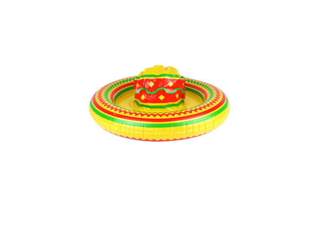 Aufblasbarer mexikanischer Sombrero 53 cm - Partyhut in bunten Farben TK Gruppe® Grosshandel 