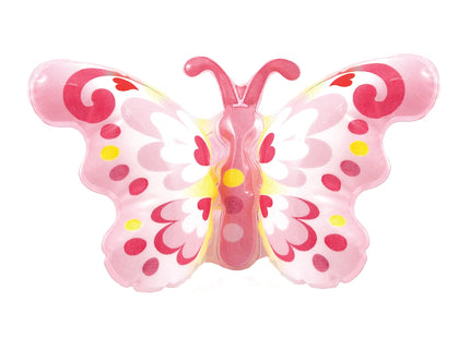 Aufblasbarer rosa Schmetterling am Armband, 25 cm – lustiges Spielzeug für Kinder TK Gruppe® Grosshandel 