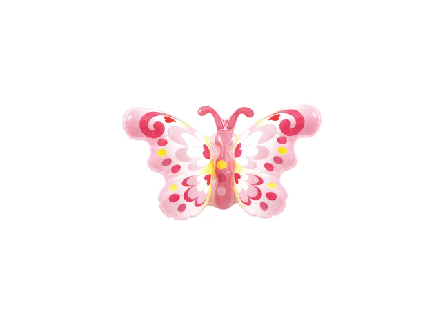 Aufblasbarer rosa Schmetterling am Armband, 25 cm – lustiges Spielzeug für Kinder TK Gruppe® Grosshandel 