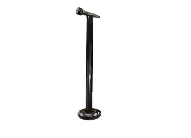 Aufblasbares Mikrofon auf Ständer 125 cm – Party-Deko & Karaoke-Zubehör TK Gruppe® Grosshandel 