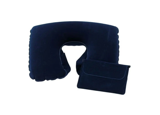 Aufblasbares Nackenkissen COMFORTABLE in Blau - Ideal für Reisen TK Gruppe® Grosshandel 