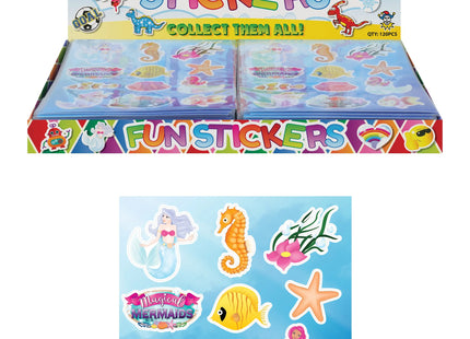 Aufkleber-Set „Meerjungfrau“, 12-teilig, wasserabweisend, 10 x 11,5 cm – ideal für Kinder und zum Basteln TK Gruppe® Grosshandel 