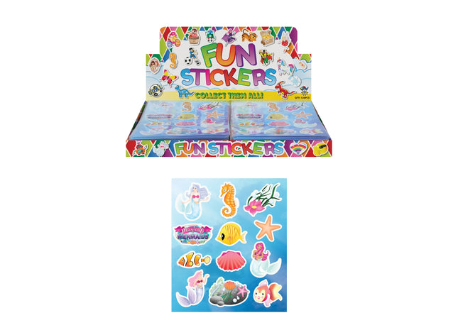Aufkleber-Set „Meerjungfrau“, 12-teilig, wasserabweisend, 10 x 11,5 cm – ideal für Kinder und zum Basteln TK Gruppe® Grosshandel 