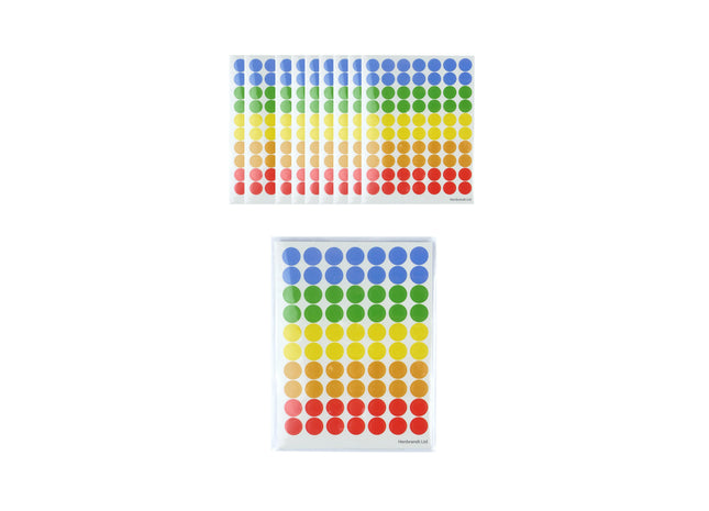 Aufkleber-Set, 70 Stück, 5 verschiedene Farben, selbstklebende, bunte Aufkleber für Heimwerker und Dekoration TK Gruppe® Grosshandel 