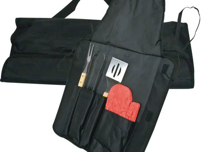 Aurora Deluxe Grillschürze - Robuste Kochschürze in Eleganz Schwarz TK Gruppe® Grosshandel 