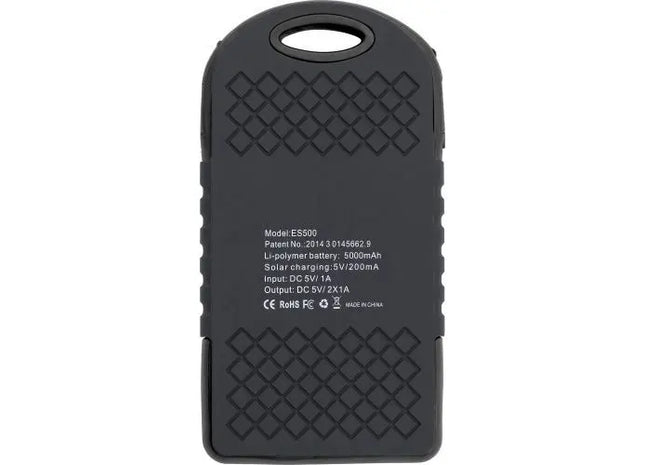 Aurora Solar-Powerbank - Umweltfreundlich, Langlebig & Schwarz TK Gruppe® Grosshandel 