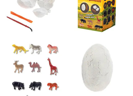 Ausgrabungsset Wildtiere, 12 Stück, ca. 7cm Höhe – Lehrreiches Spielzeug TK Gruppe® Grosshandel 