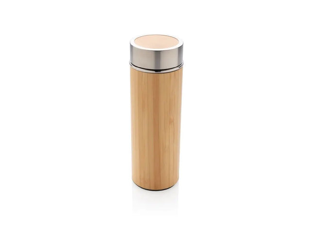 Auslaufsichere Bambus-Vakuumflasche 650 ml, Braun, Thermisch & Stilvoll TK Gruppe® Grosshandel 