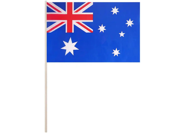 Australien Handflagge, 29x17 cm, PVC, mit 40 cm Stab, robust TK Gruppe® Grosshandel 