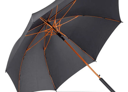 Automatischer Stockschirm 23 – Schwarz & Orange, Windfest & Stabil TK Gruppe® Grosshandel 