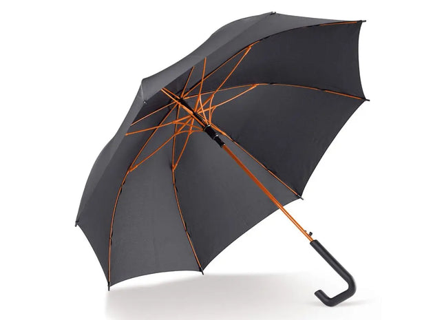 Automatischer Stockschirm 23 – Schwarz & Orange, Windfest & Stabil TK Gruppe® Grosshandel 
