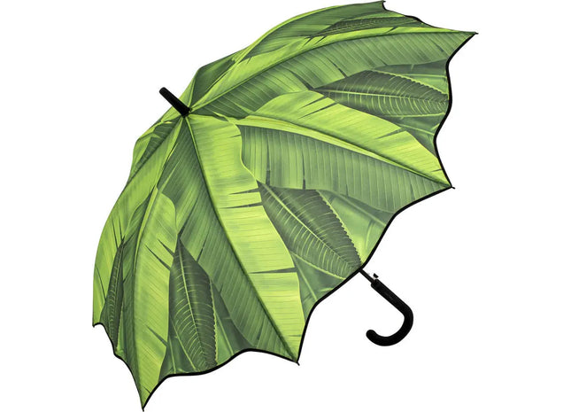 Automatischer Stockschirm FARE-Motiv - Blätter-Design: Stilvoll, robust, wetterfest TK Gruppe® Grosshandel 