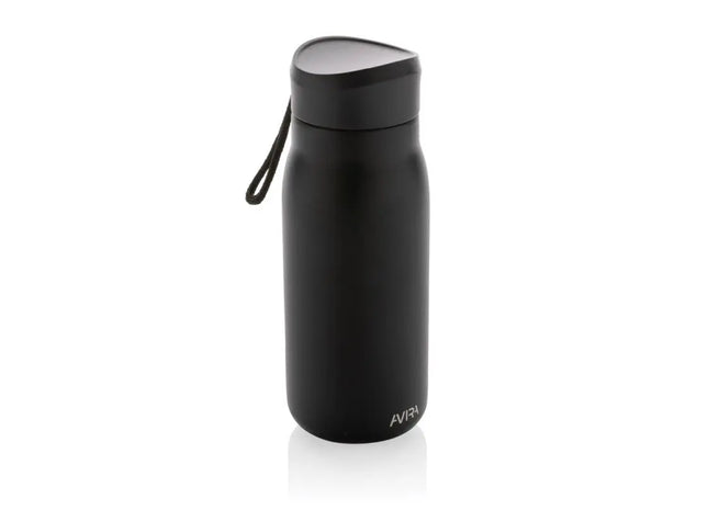 Avira Ain Reise-Trinkflasche, 150ml aus recyceltem Edelstahl - Schwarz TK Gruppe® Grosshandel 