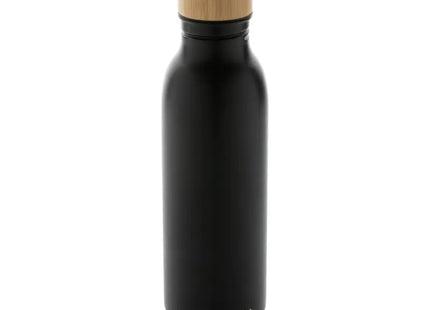 Avira Alcor Wasserflasche, 600ml aus RCS recyceltem Edelstahl - Tiefschwarz TK Gruppe® Grosshandel 