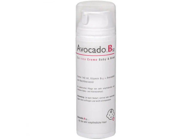 Avocado & B12 Rosa Creme für Babys & Kinder - Sanfte Pflege, 140ml TK Gruppe® Grosshandel 