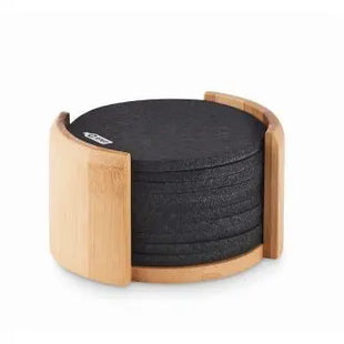 BAHIA RPET-Untersetzer-Set in Holzoptik – Ökologisch & Stilvoll TK Gruppe® Grosshandel 