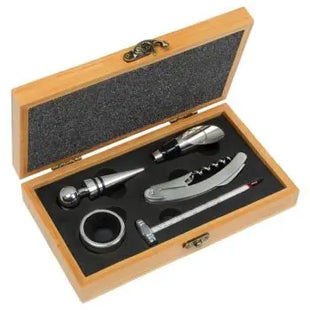 BAMBOO PLEASURE Weinset - Braun & Silber, Ökologisch & Stilvoll TK Gruppe® Grosshandel 