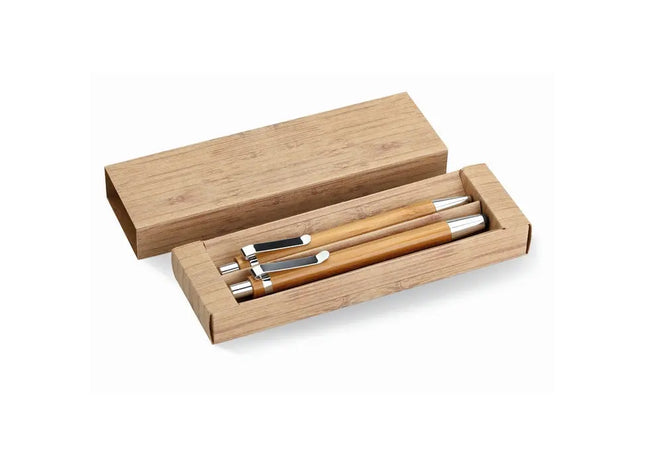 BAMBOOSET Schreibset aus Bambus – Natürliches Holzdesign TK Gruppe® Grosshandel 
